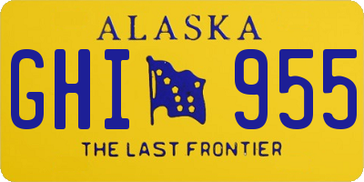 AK license plate GHI955