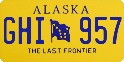 AK license plate GHI957