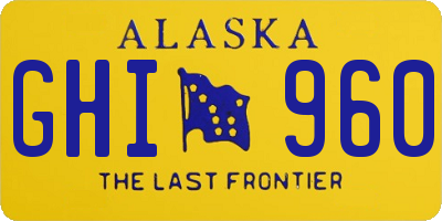 AK license plate GHI960