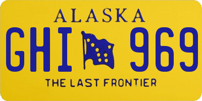 AK license plate GHI969