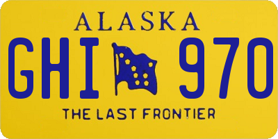 AK license plate GHI970