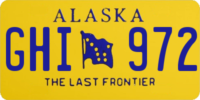 AK license plate GHI972
