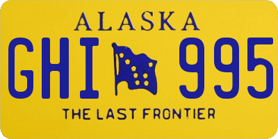 AK license plate GHI995