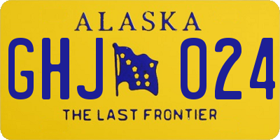 AK license plate GHJ024