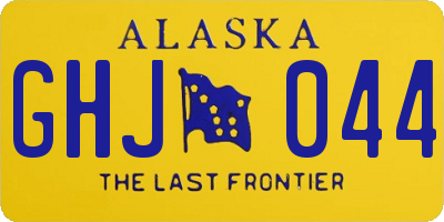 AK license plate GHJ044