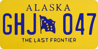 AK license plate GHJ047