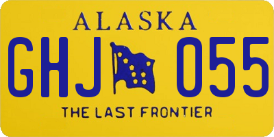 AK license plate GHJ055