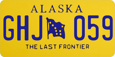 AK license plate GHJ059