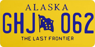 AK license plate GHJ062