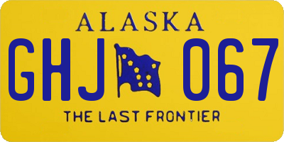 AK license plate GHJ067