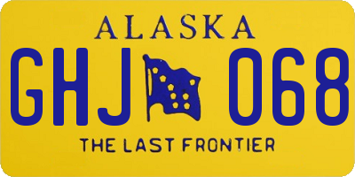 AK license plate GHJ068