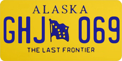 AK license plate GHJ069