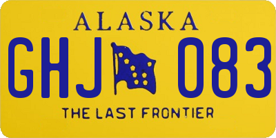 AK license plate GHJ083