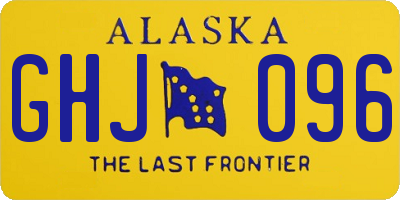 AK license plate GHJ096