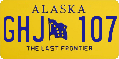 AK license plate GHJ107
