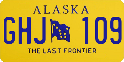 AK license plate GHJ109