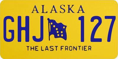 AK license plate GHJ127