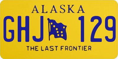 AK license plate GHJ129