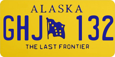 AK license plate GHJ132
