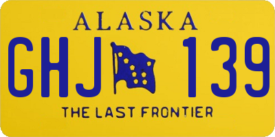 AK license plate GHJ139