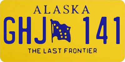 AK license plate GHJ141