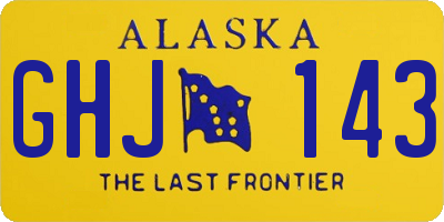AK license plate GHJ143