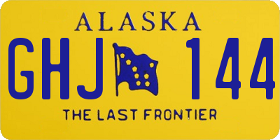 AK license plate GHJ144
