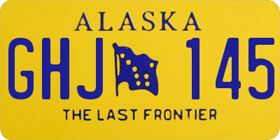 AK license plate GHJ145