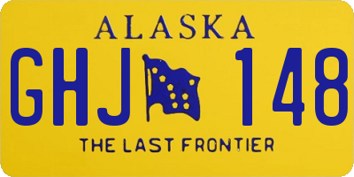 AK license plate GHJ148