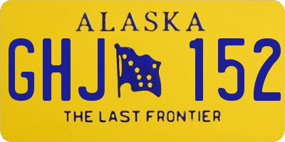 AK license plate GHJ152