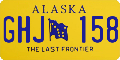 AK license plate GHJ158
