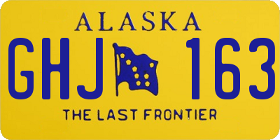 AK license plate GHJ163