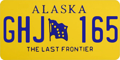 AK license plate GHJ165