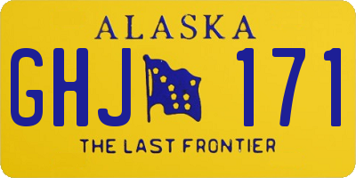 AK license plate GHJ171