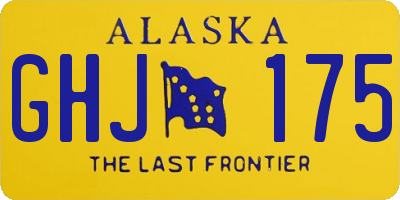 AK license plate GHJ175
