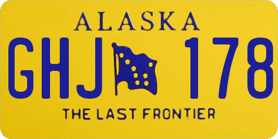 AK license plate GHJ178