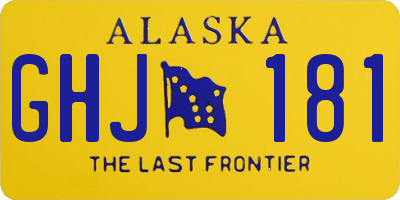 AK license plate GHJ181