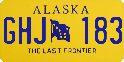 AK license plate GHJ183