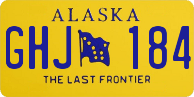 AK license plate GHJ184