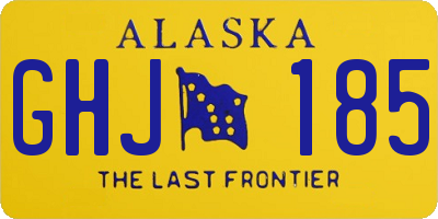 AK license plate GHJ185