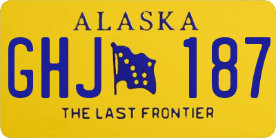 AK license plate GHJ187