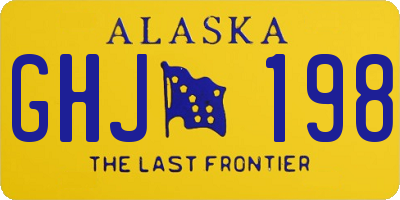 AK license plate GHJ198