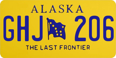 AK license plate GHJ206