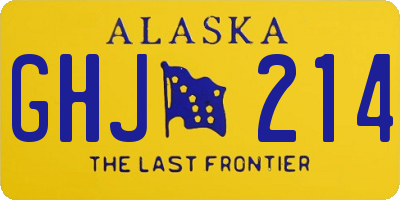 AK license plate GHJ214
