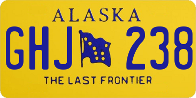 AK license plate GHJ238