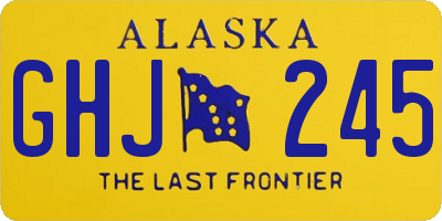 AK license plate GHJ245
