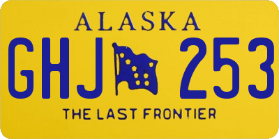 AK license plate GHJ253