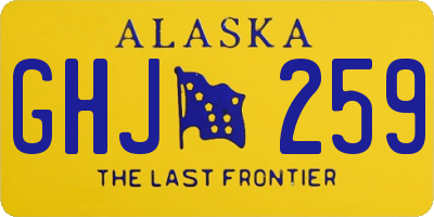 AK license plate GHJ259
