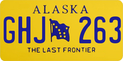 AK license plate GHJ263