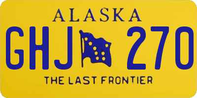 AK license plate GHJ270